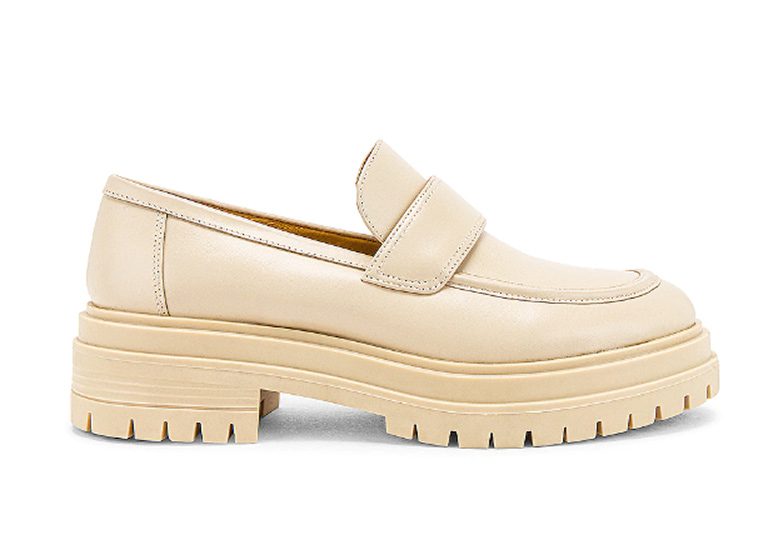trending shoes womens loafers cream chunky sole