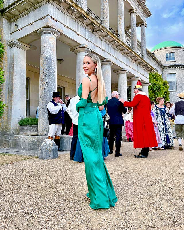 christmas party dress green satin gown backless