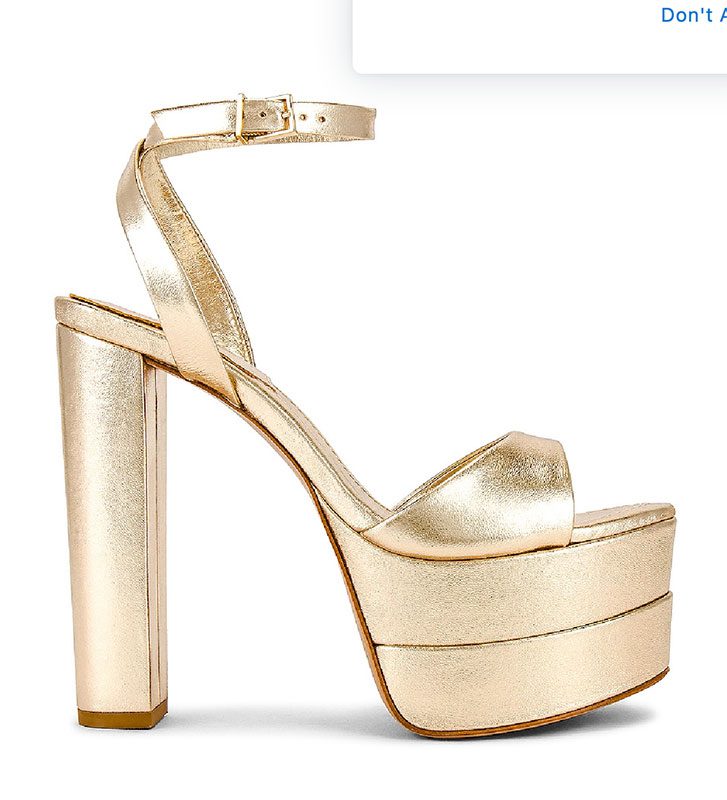 gold high heels platforms leather