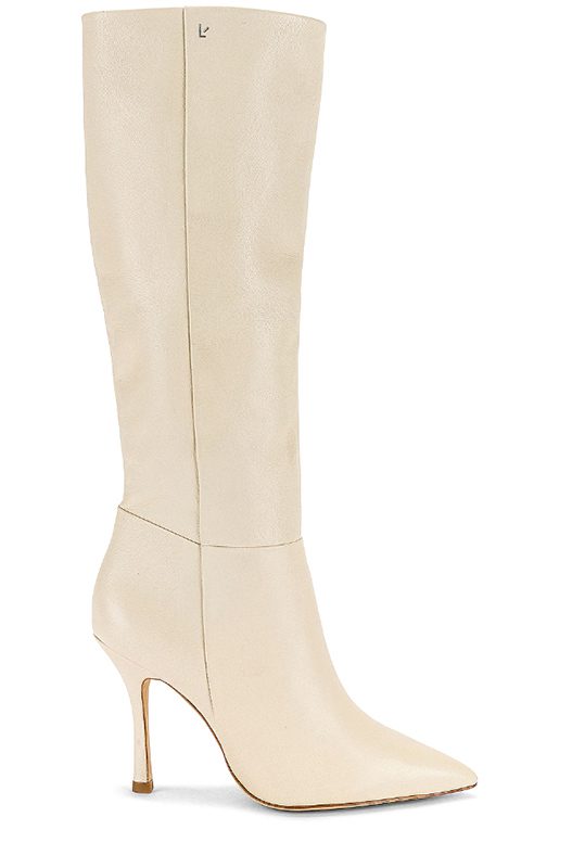 womens knee high boots cream leather