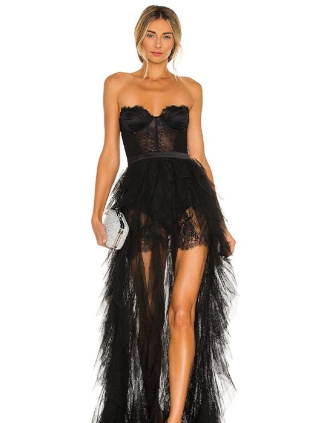 see through dress trend sheer black gown