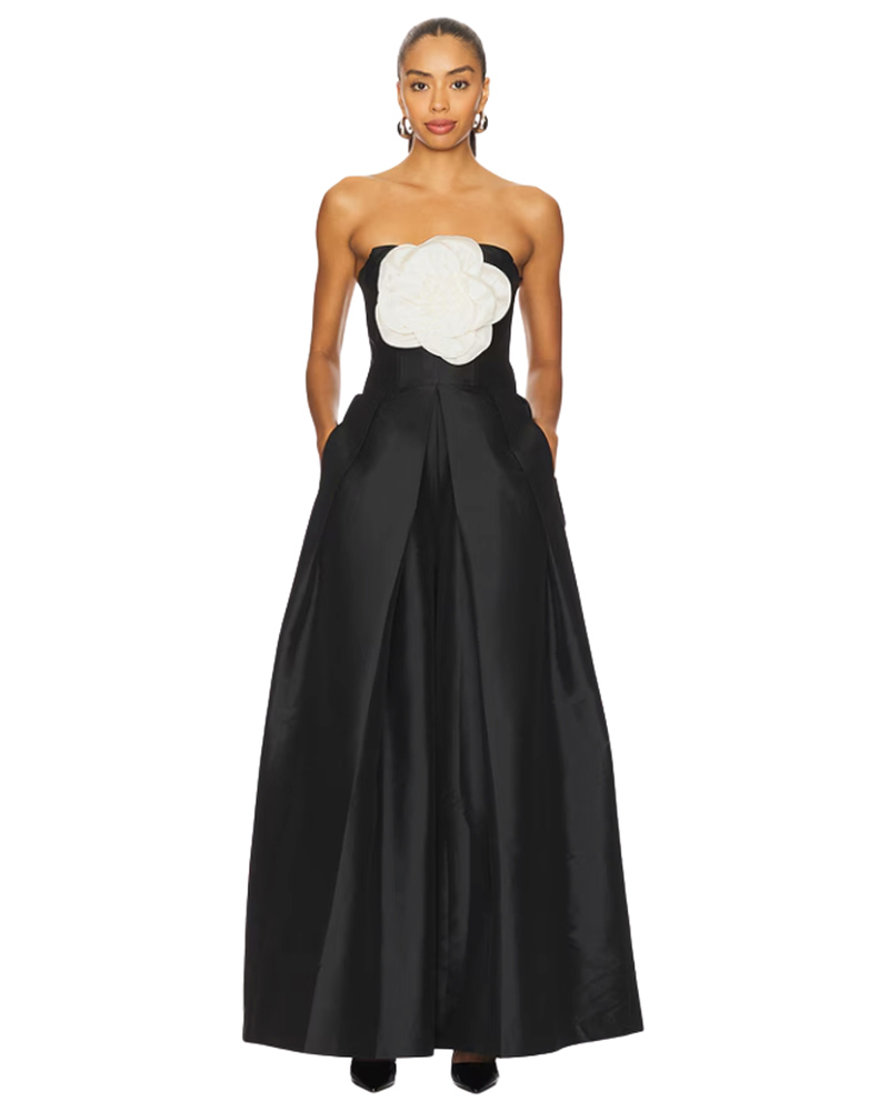 black dressy jumpsuit womens black strapless elegant 2026