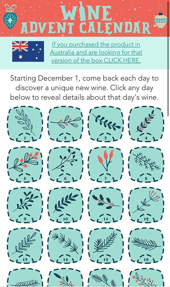 costco wine app advent calendar