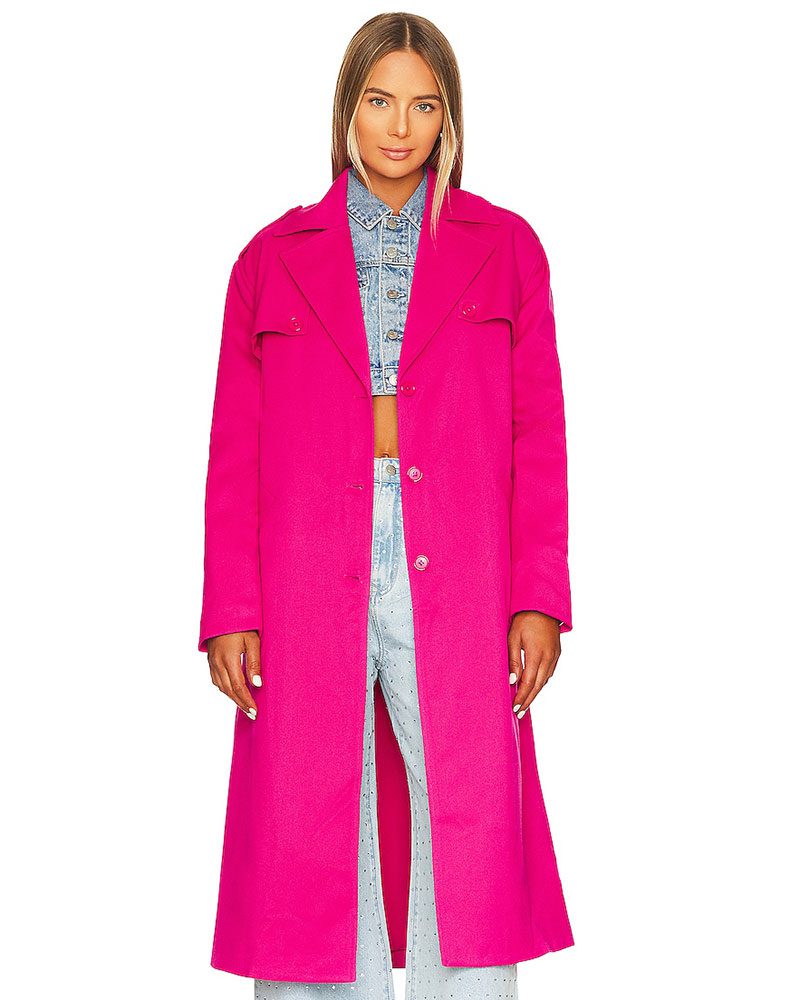 pink jacket womens long