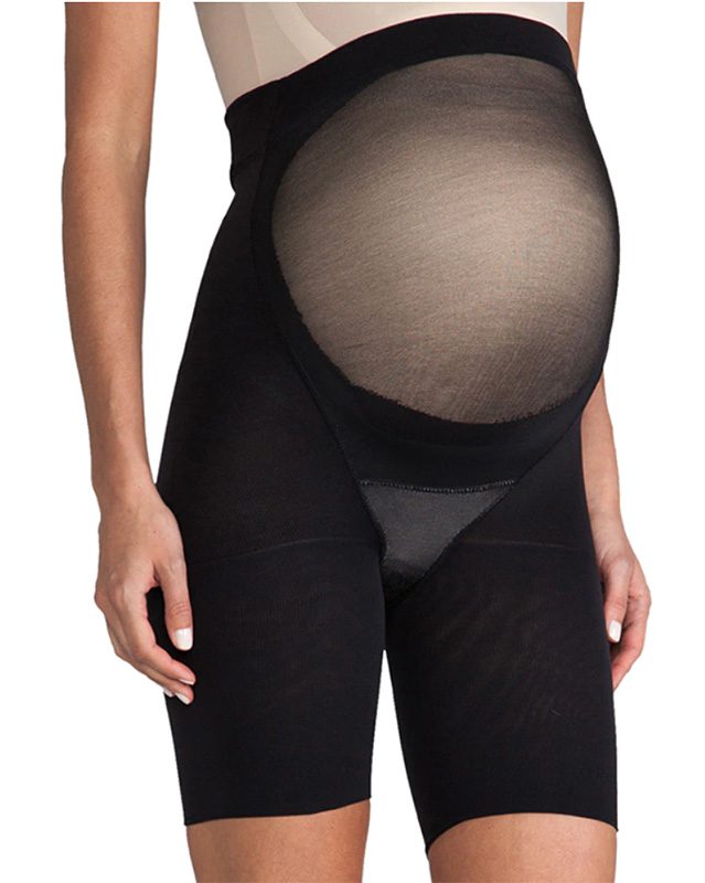 Best maternity shapewear Spanx shaper mid thigh black