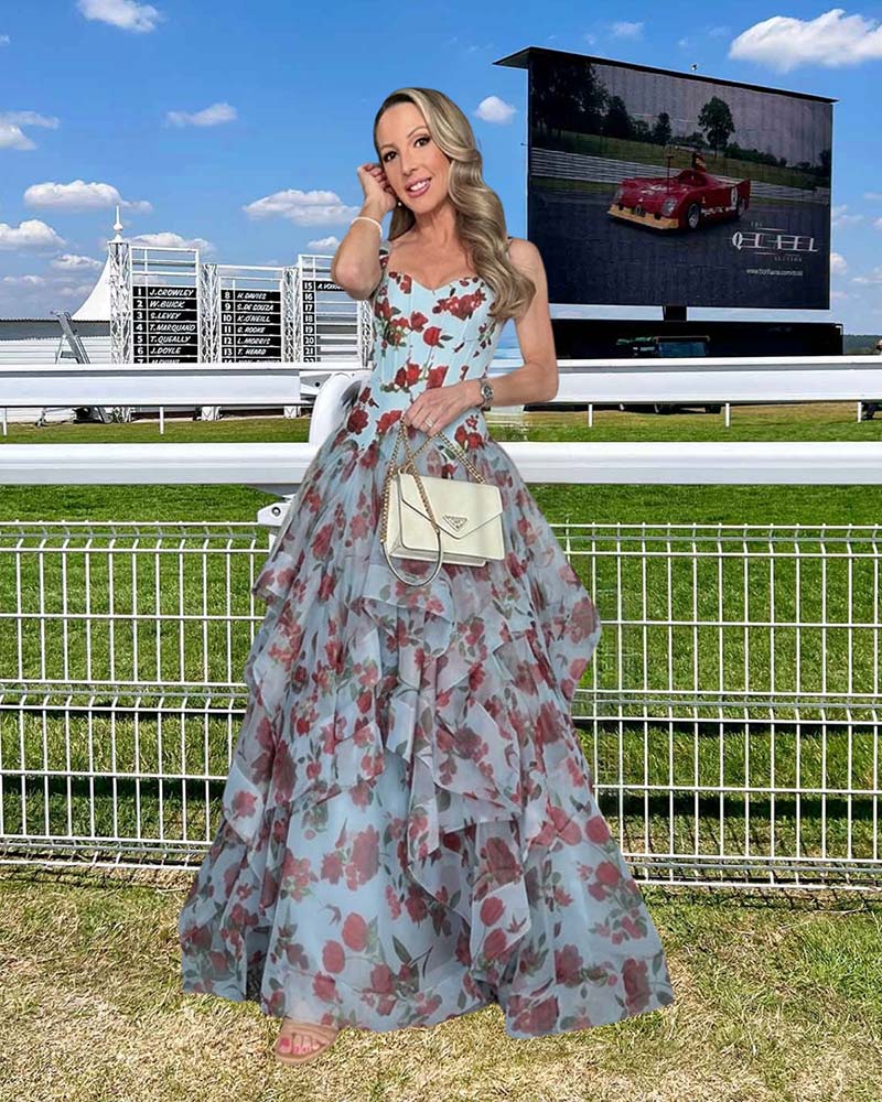 Kentucky Derby dresses 2026 red rose print maxi alice olivia