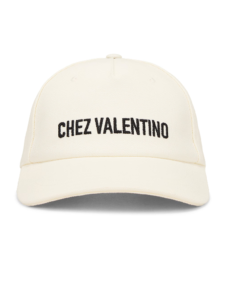 womens designer baseball cap white Valentino