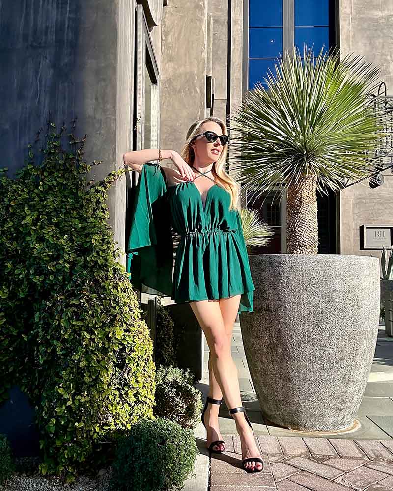St Patricks Day outfit womens green romper