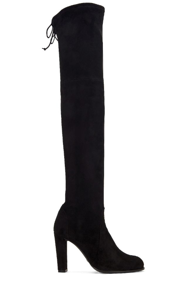 thigh high boots black suede high heel designer