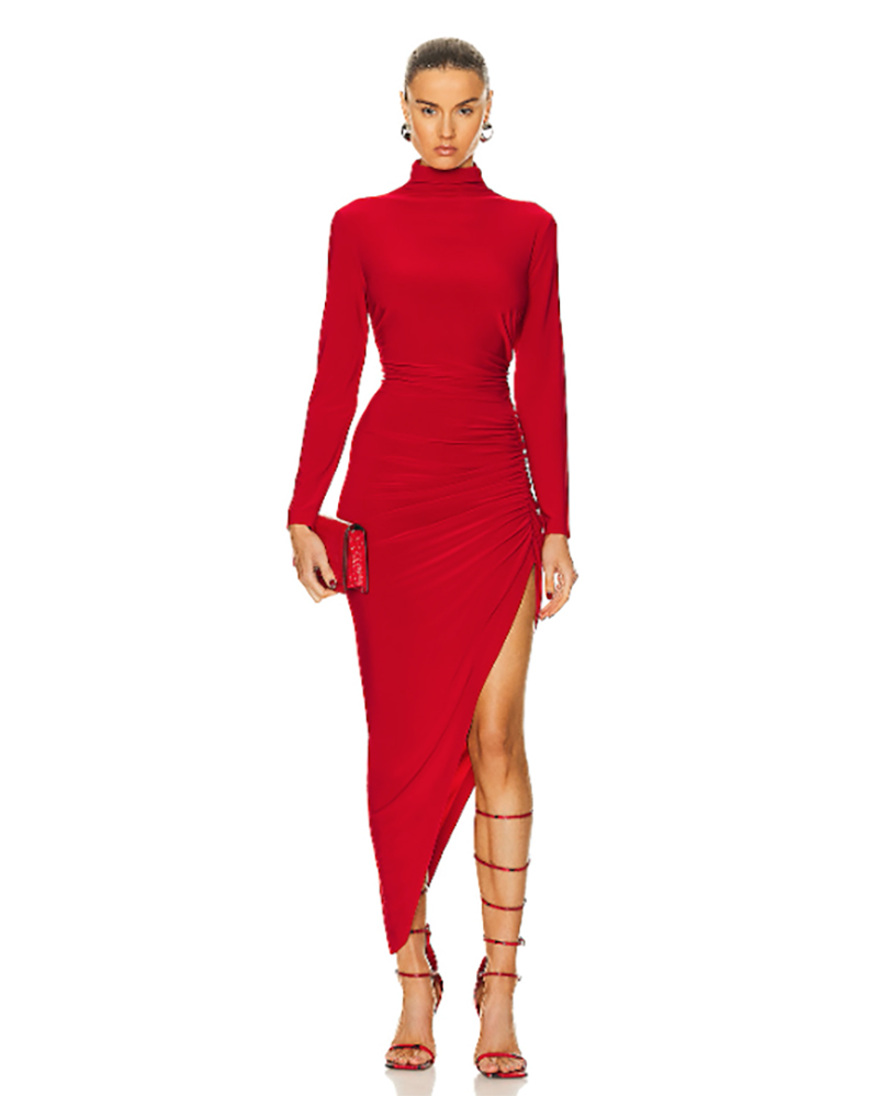 valentines day dress red long sleeve sweater dress