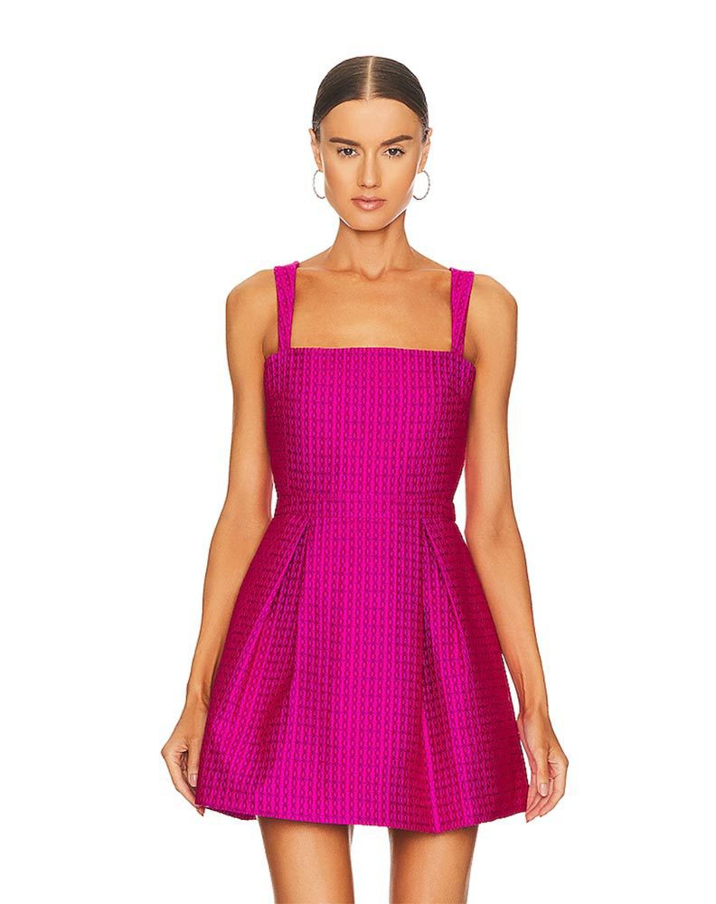 viva magenta color trend 2023 mini dress