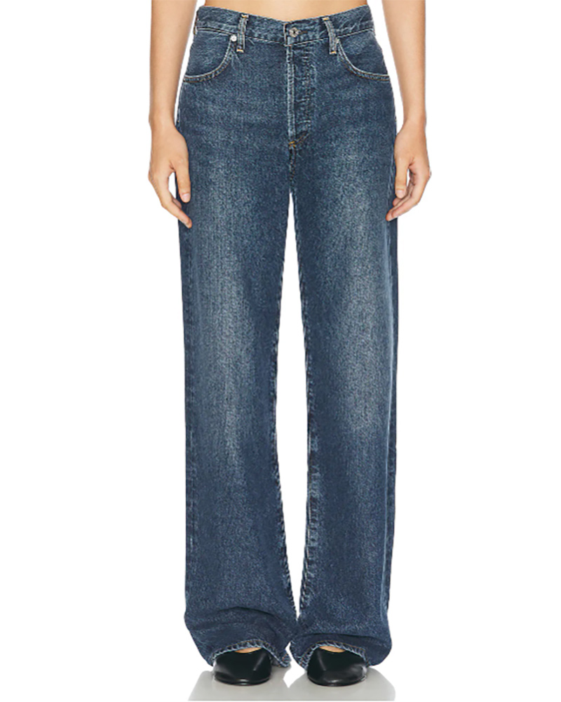 wide leg jeans womens dark rinse