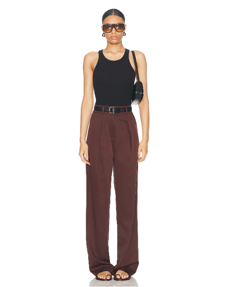 wide leg trousers brown womens pants