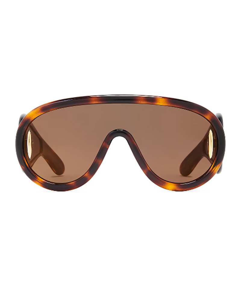 womens shield sunglasses tortoiseshell loewe