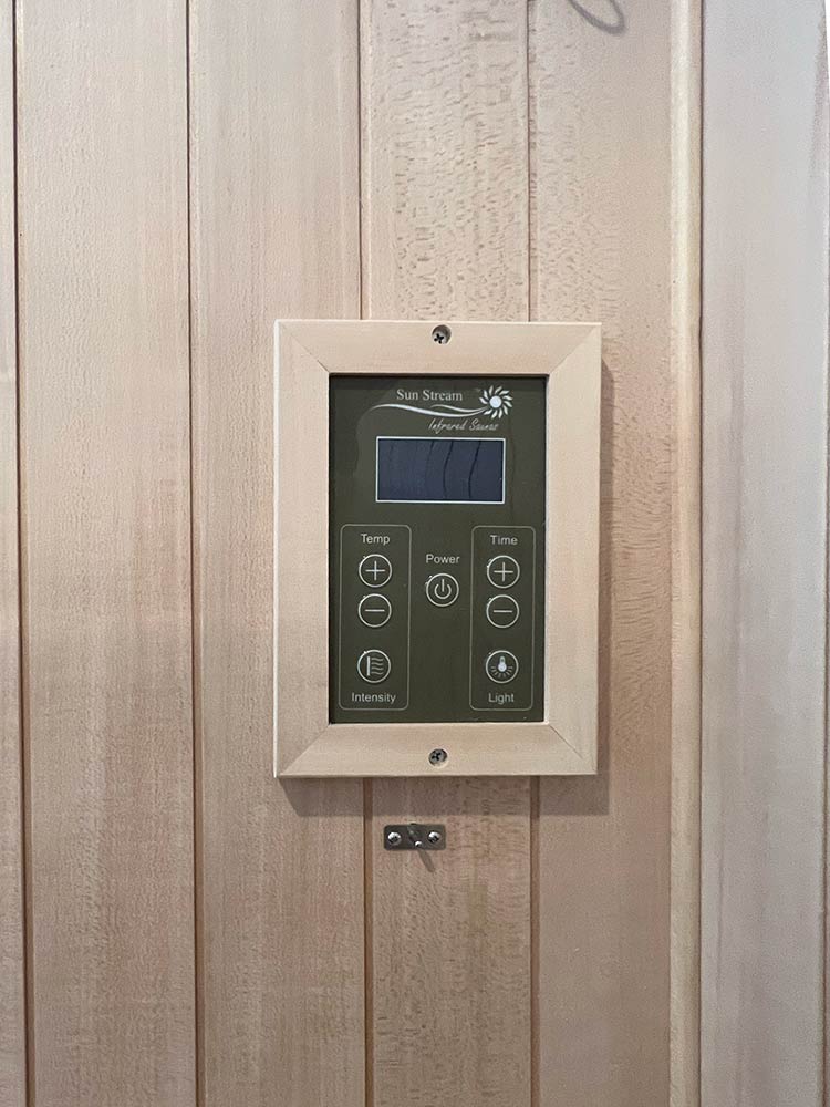 Sun Stream infrared sauna adjustable heat intensity panel