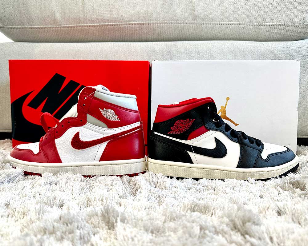 Air Jordan mid and high top comparison womens Nike sneakers