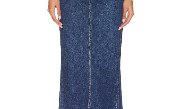 best denim maxi skirts womens fashion trend 2023