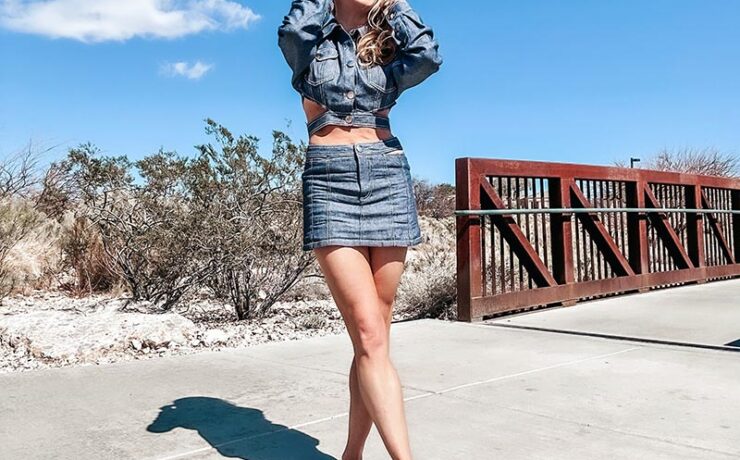 denim mini skirt trend womens fashion