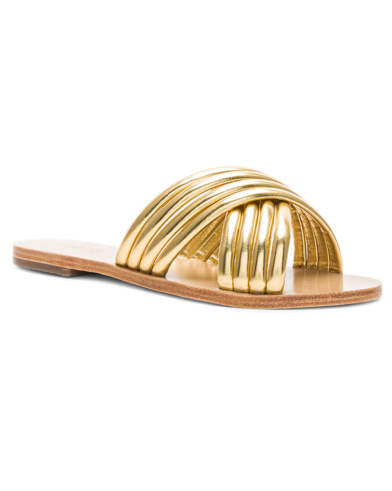 popular slides 2026 gold sandals RAYE