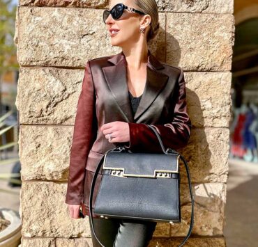 quiet luxury outfit Gucci suit and Delvaux bag