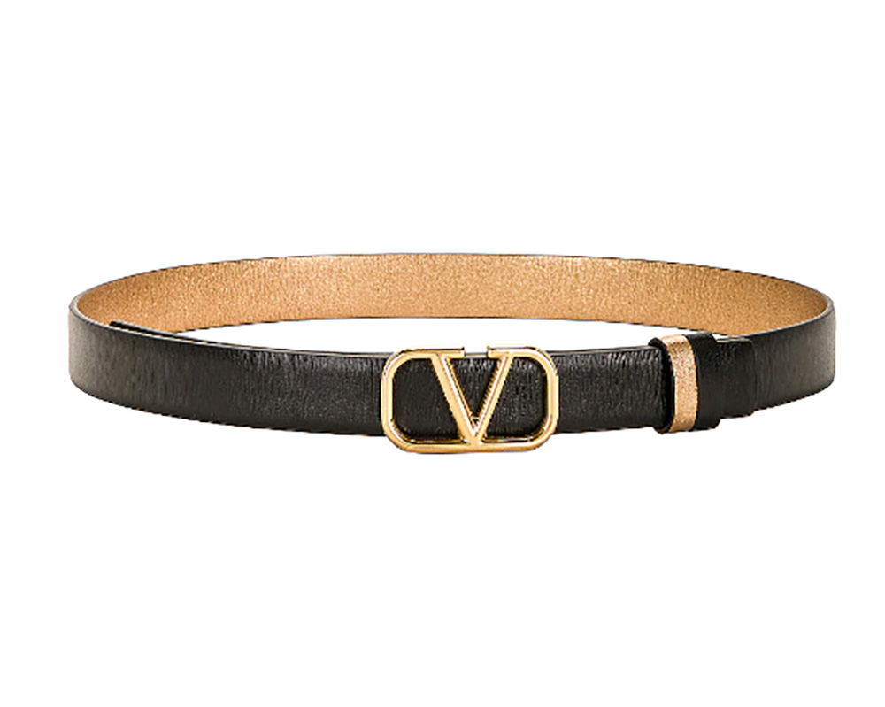 womens valentino belt reversible black
