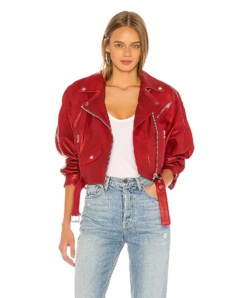 formula one outfit las vegas grand prix F1 red leather jacket jeans