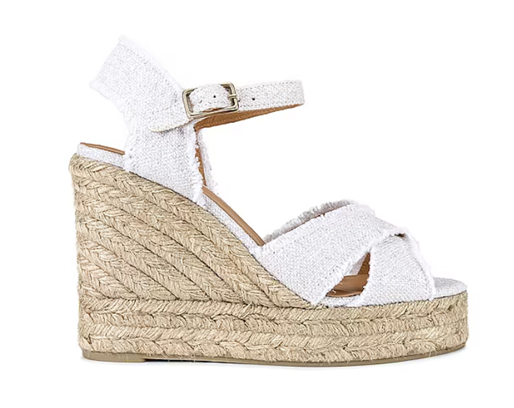 summer shoes espadrilles wedges white open toe