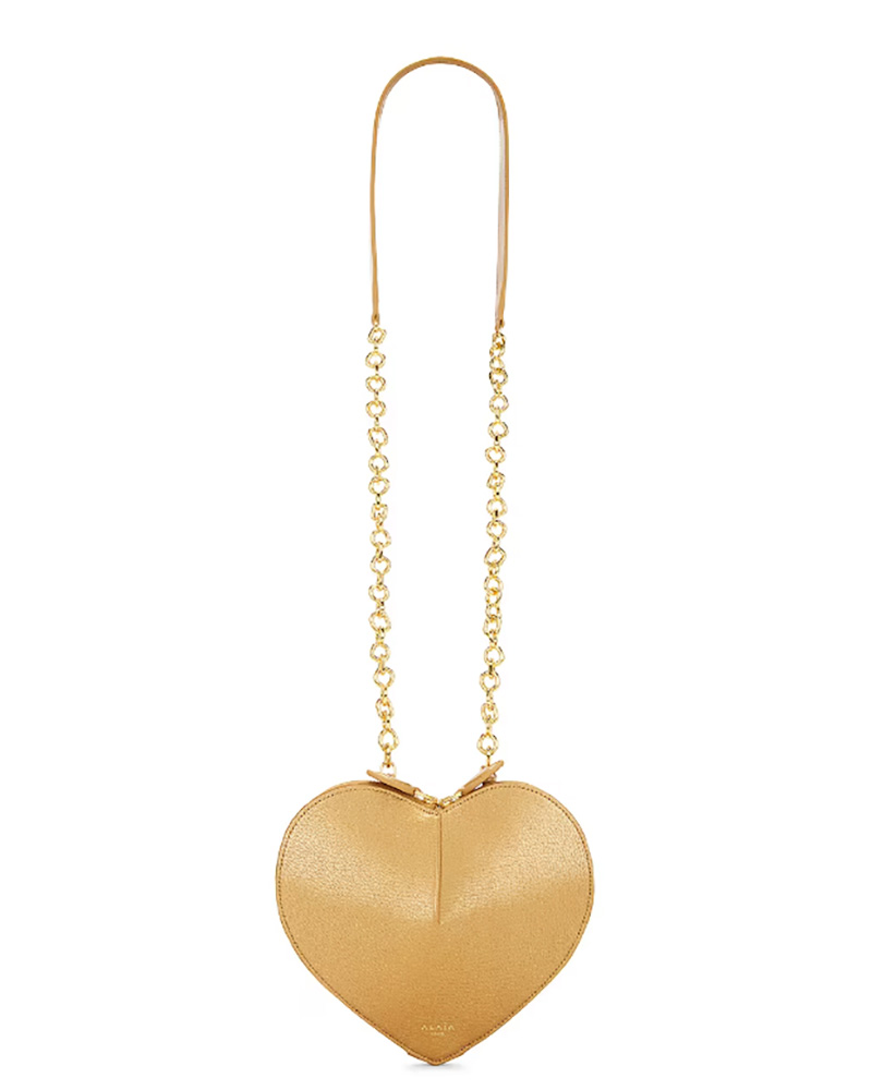 heart bag gold alaia coeur