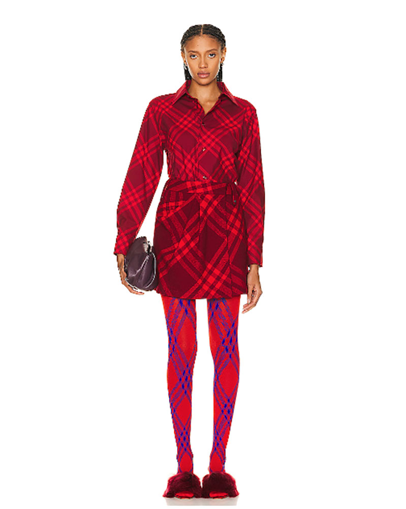 winter fashion trend 2024 red tights burberry