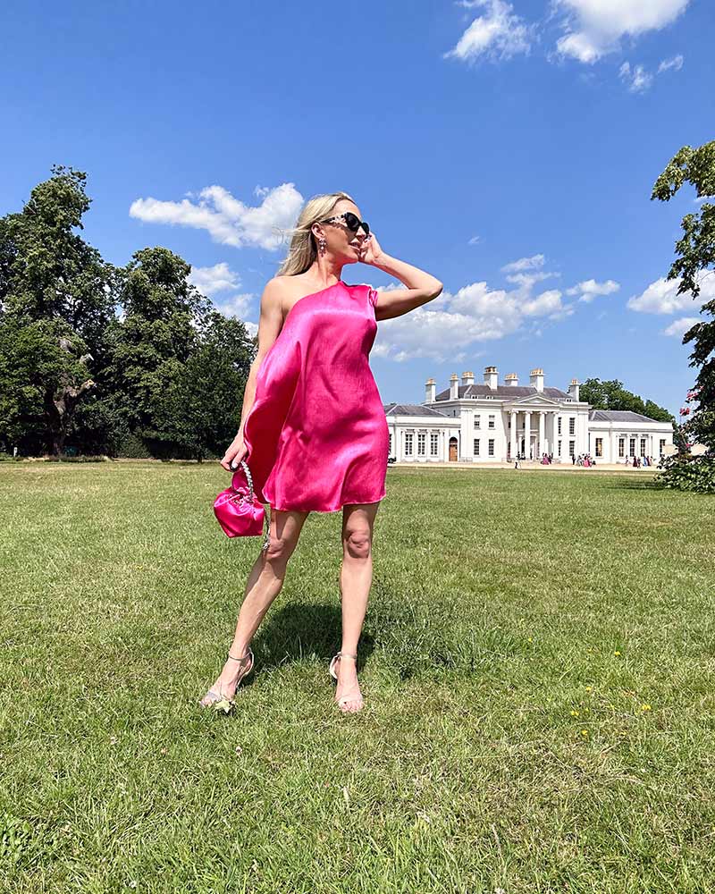 pink barbie fashion mini dress heels