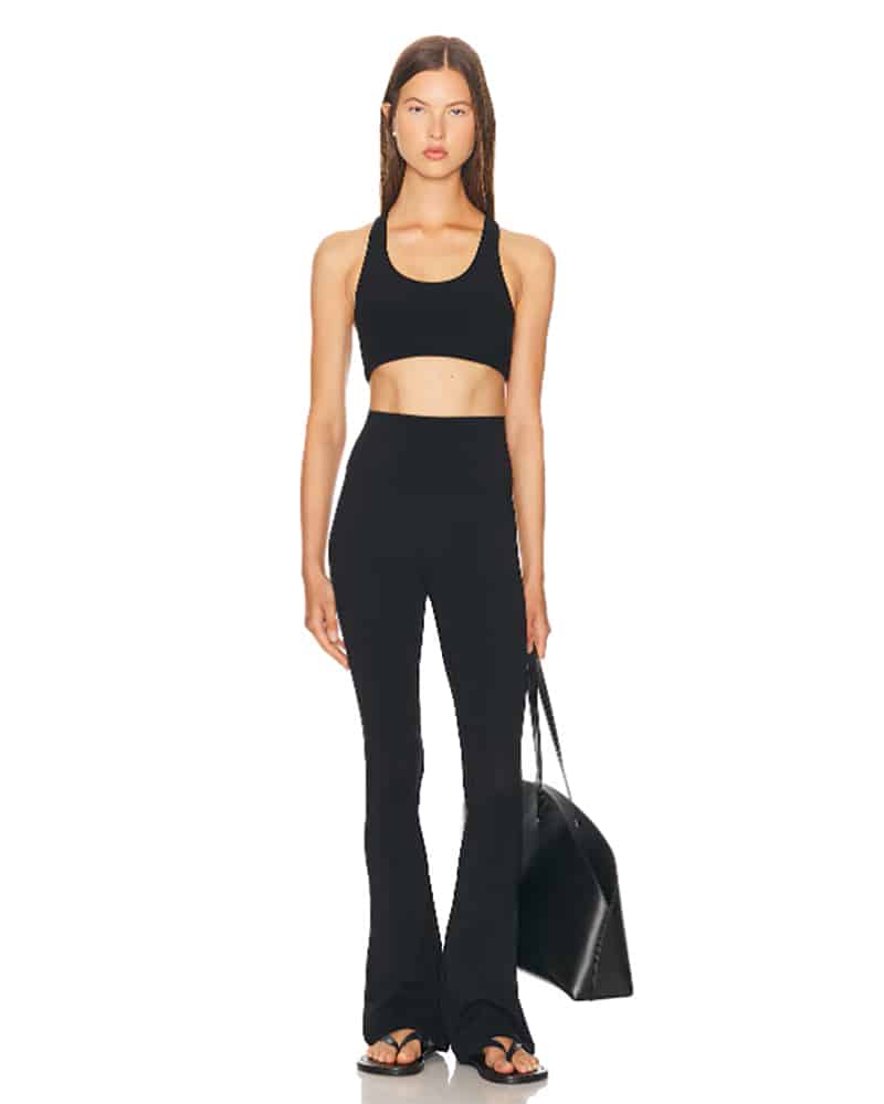 fall fashion 2025 black flared leggings