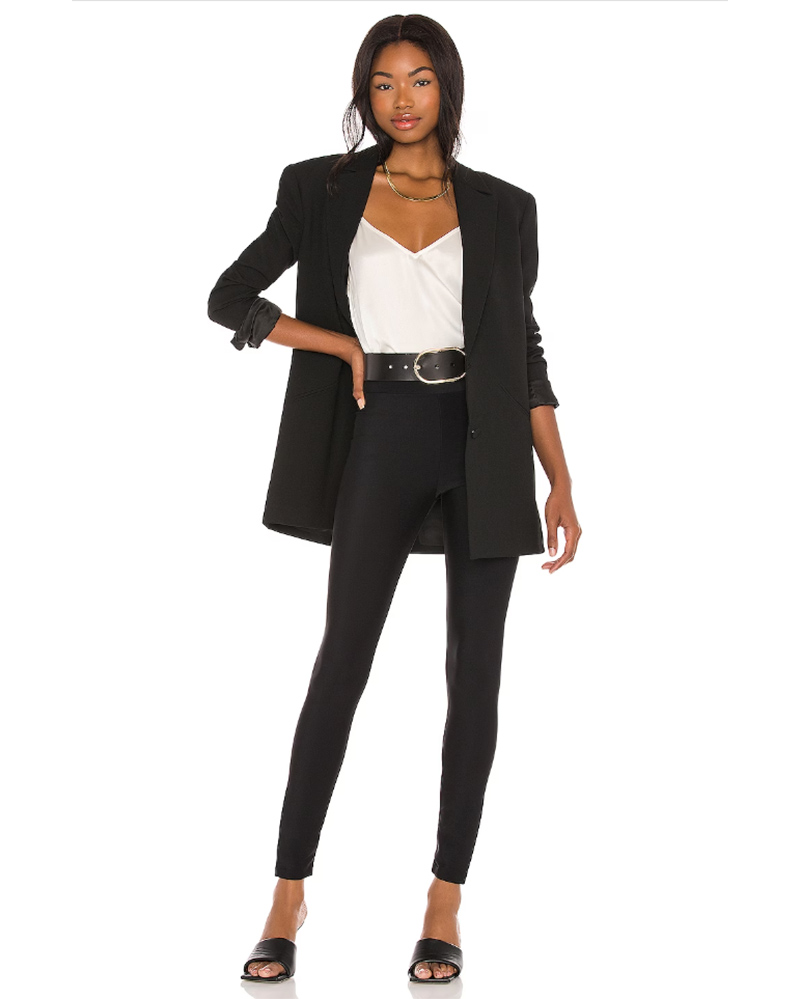 black leggings outfit what wear work smart casual