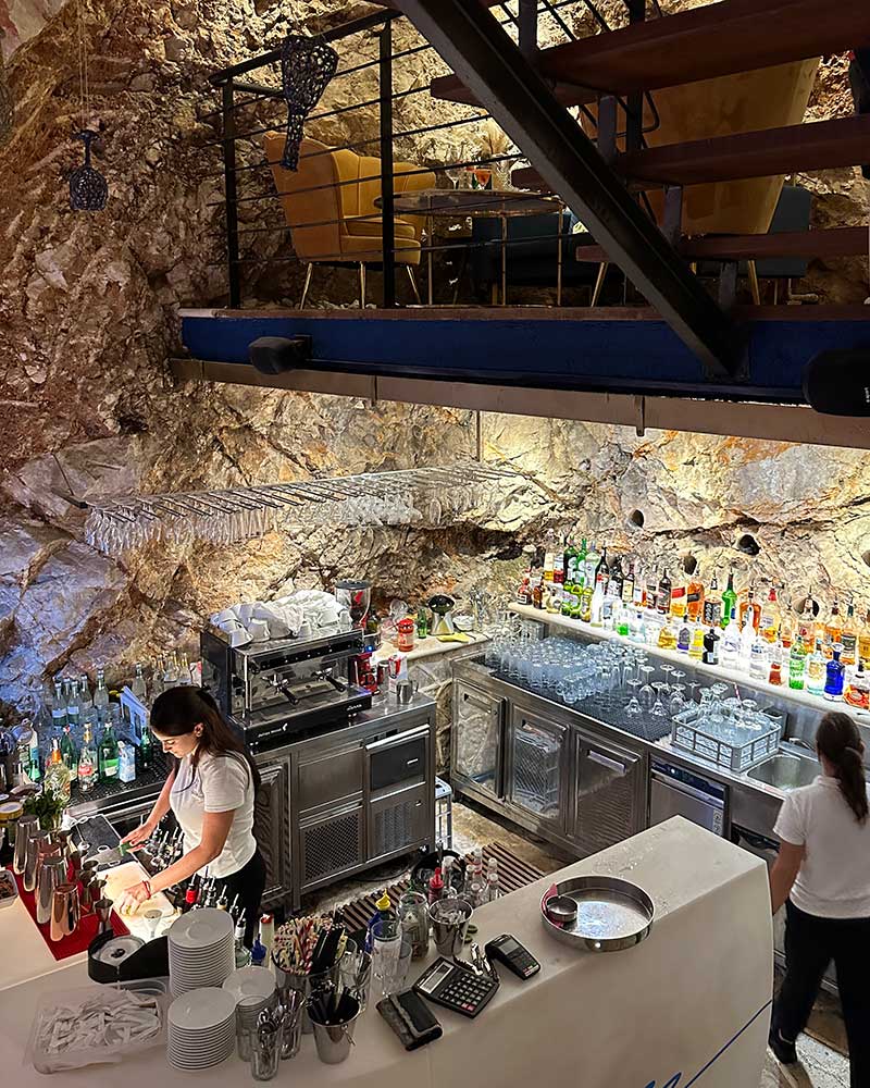 Cave Bar More Dubrovnik inside hotel more