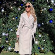 womens beige coat long belted glamour gains eve dawes winter