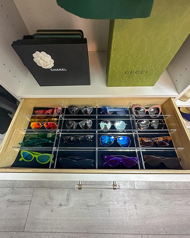 california closets sunglasses organizer drawer