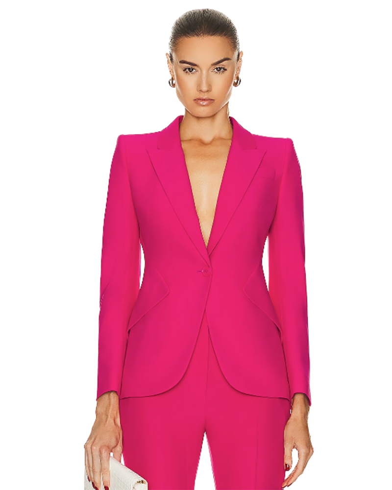 designer pink blazer alexander mcqueen