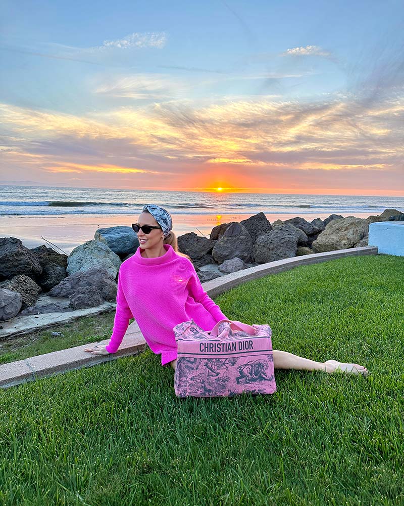 eve dawes fashion blogger dior headband sunset beach