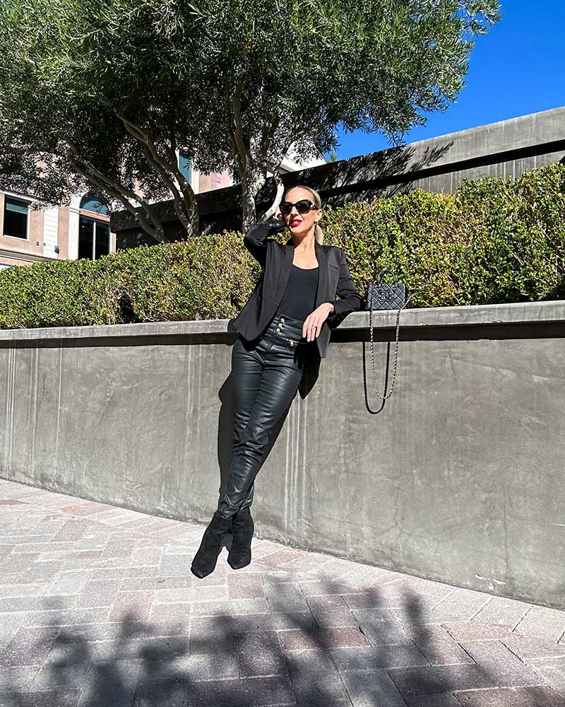 how style ankle boots slimming black outfit