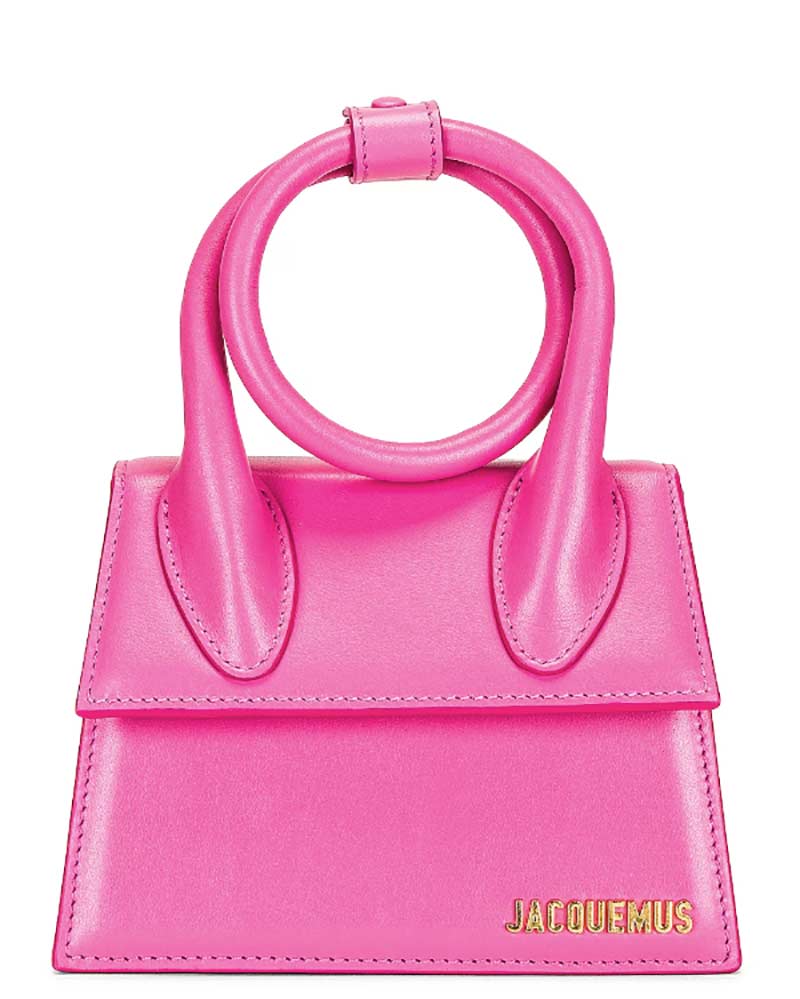 Jacquemus Le Chiquito Noeud Bag hot pink