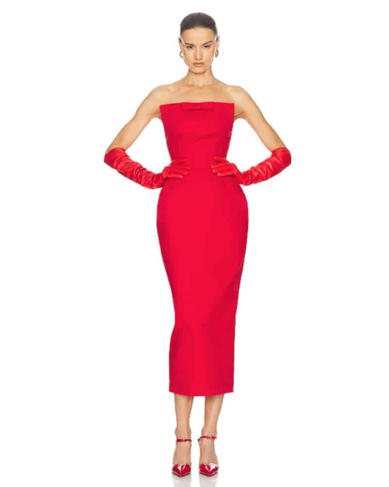 new years eve party dress red strapless strapless