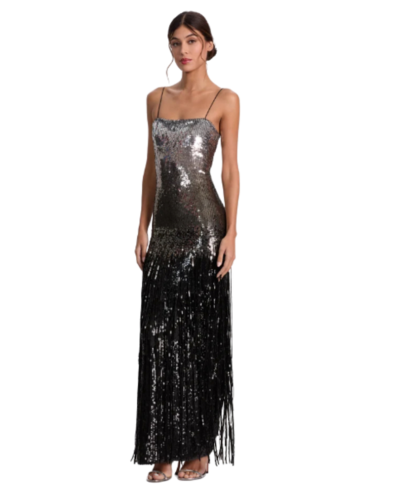 holiday party dress sequin gown alice olivia