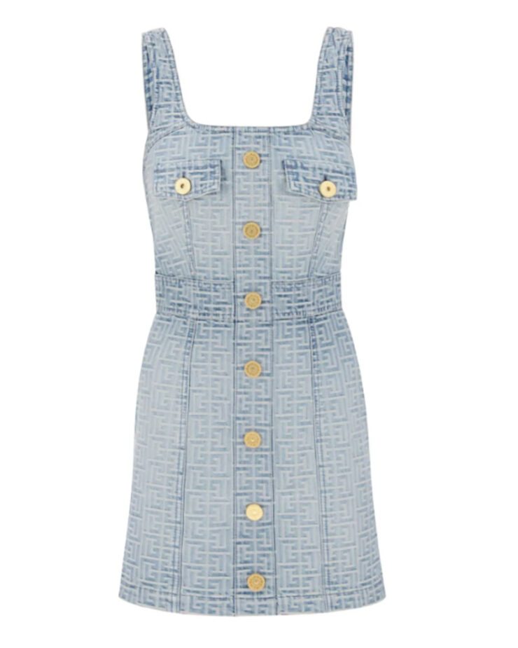 50 Best Denim Dresses For Women 2024 40 Ways To Wear Them   Best Denim Dress Designer Balmain Sale 740x925 