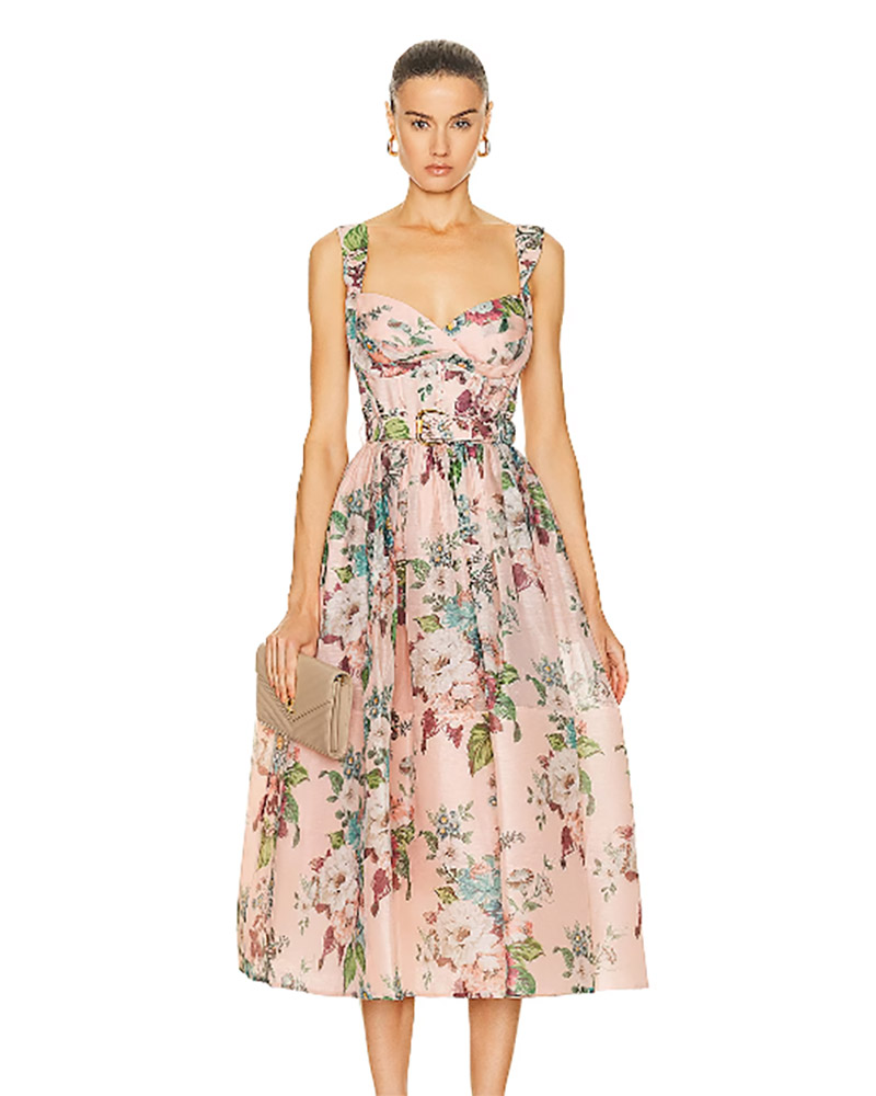 elegant brunch dress floral midi