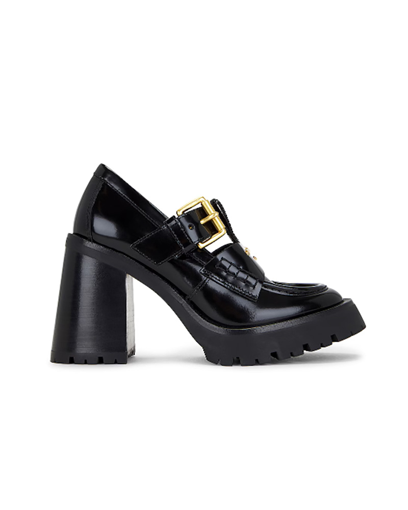 platform loafers in style 2024 black