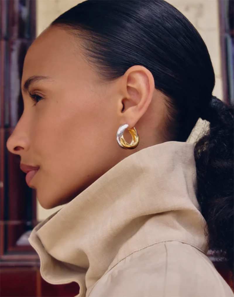 whats in style 2026 2 tone gold silver hoops