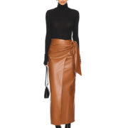 leather skirt outfit womens fashion 2025