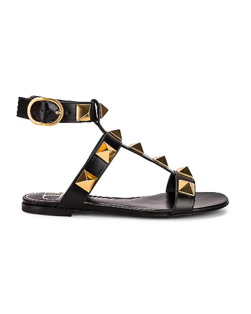 designer gladiator sandals valentino roman stud black