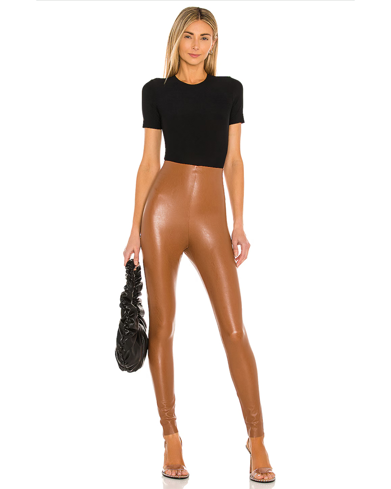 faux leather leggings Commando cocoa sale