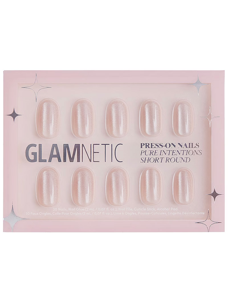 pink valentines day press-on nails glamnetic