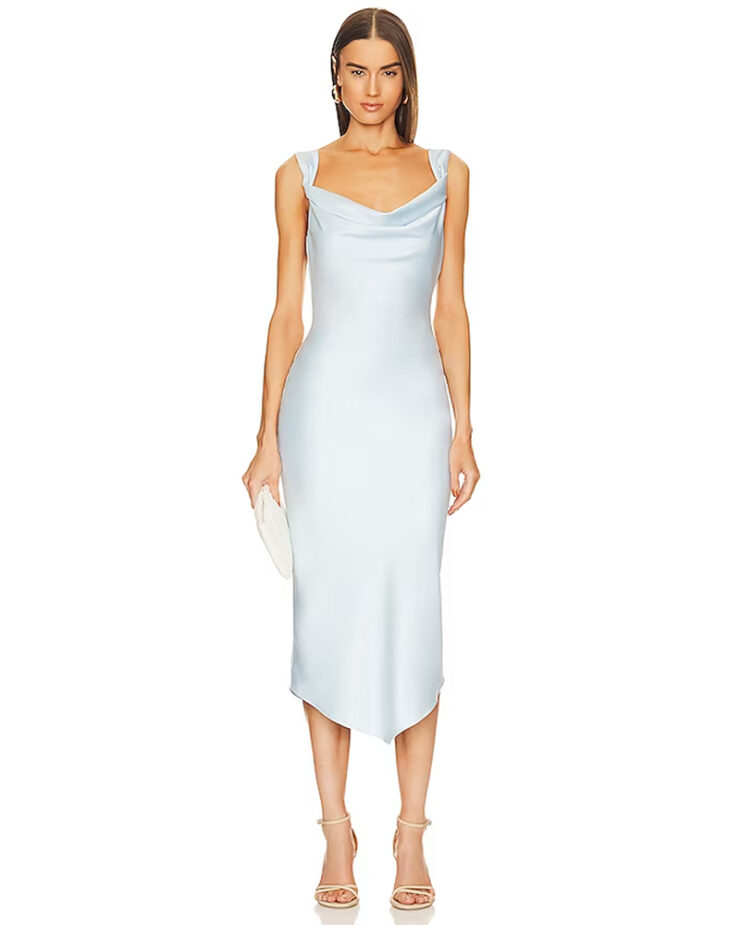 blue shirt dress Royal With Sequin Details Modest Boat Neck Wedding Color:WIDE BLUE Kids Fashion